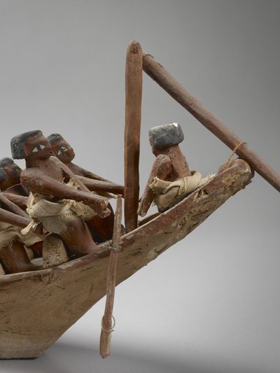 Modell eines Grabbootes, aus Beni Hasan, wahrscheinlich Mittleres Reich, ca. 2060-1786 (Detail) von Egyptian