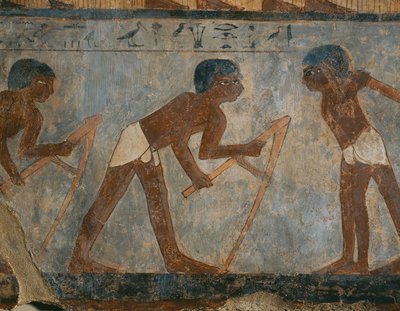 Landarbeiter auf den Feldern von Egyptian 18th Dynasty