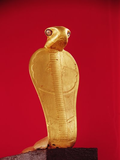 Figur der Kobra Netjer-Ankh, aus dem Grab von Tutanchamun (ca. 1370-1352 v. Chr.) Neues Reich von Egyptian 18th Dynasty