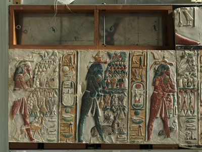 Nome-Götter mit Opfergaben, ca. 1391-1353 v. Chr. von Egyptian 18th Dynasty