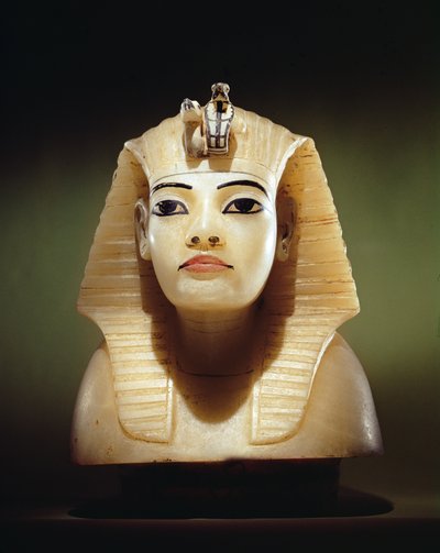 Stopfen einer der Kanopenurnen, aus dem Grab von Tutanchamun, Neues Reich von Egyptian 18th Dynasty