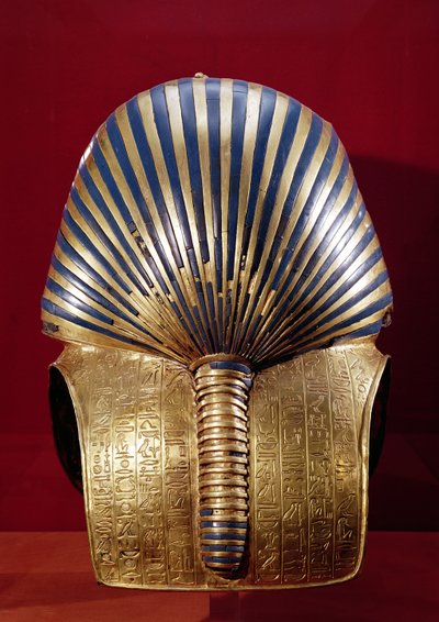 Die Rückseite der Goldmaske, aus dem Schatz von Tutanchamun, Neues Reich, ca. 1340 v. Chr. von Egyptian 18th Dynasty