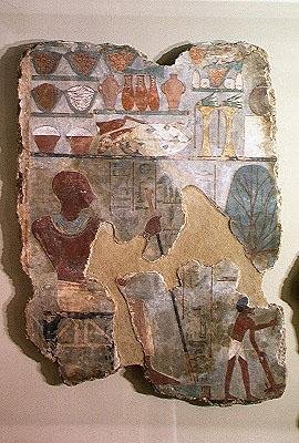 Der Schreiber Unsou überwacht die Arbeiter auf den Feldern, aus dem Grab von Unsou, Ost-Theben von Egyptian 18th Dynasty