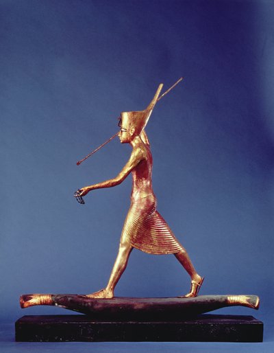 Tutanchamun (ca. 1370-1352 v. Chr.) der Harpunier, aus dem Grab von Tutanchamun, Neues Reich von Egyptian 18th Dynasty