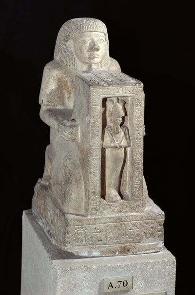 Naophore Statue des königlichen Schreibers Seti mit Osiris im Naos, Neues Reich, ca. 1279-1213 v. Chr. von Egyptian 19th Dynasty