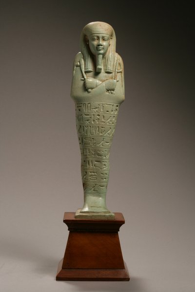 Uschebti-Figur für Neferibre-si-Neith, Spätzeit, Regierungszeit von Amasis, 570-526 v. Chr. (Faience) von Egyptian 26th Dynasty