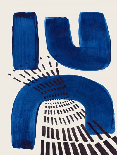 Geometrische blaue Formen von Ejaaz Haniff