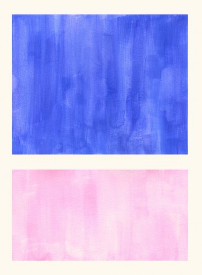 Weiches Blau Pink Abstrakt von Ejaaz Haniff