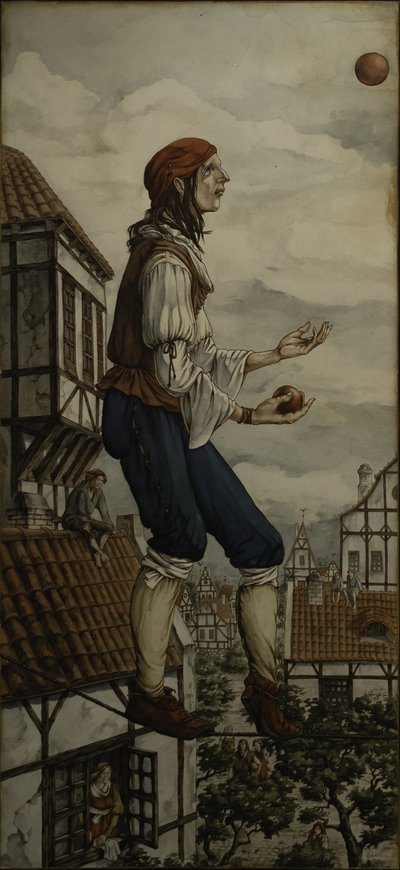 Riesiger Jongleur in der Altstadt von Ekaterina Andersson
