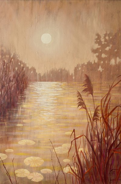Goldener Flussnebel von Ekaterina Prisich