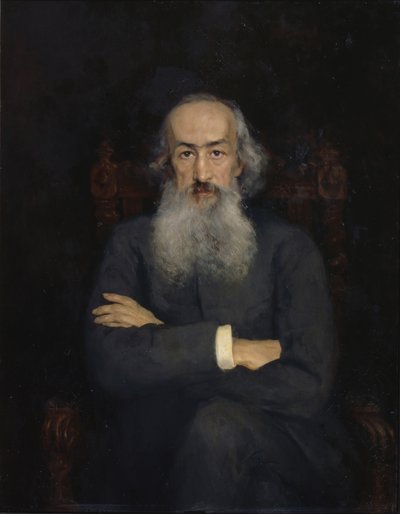 Porträt des Historikers Konstantin Nikolajewitsch Bestuschew-Rjumin 1829-1897, 1889 von Ekaterina Sergeevna Zarudnaya Kavos