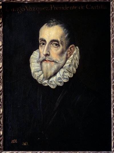 Porträt von Rodrigue Vazquez, Präsident des Finanzrats von Kastilien von El Greco