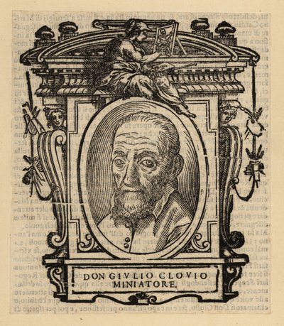 Porträt von Giorgio Giulio Clovio, Illuminator, Miniaturist und Maler, geboren in Kroatien, aktiv in der Renaissance in Italien von El Domenico (after) Greco