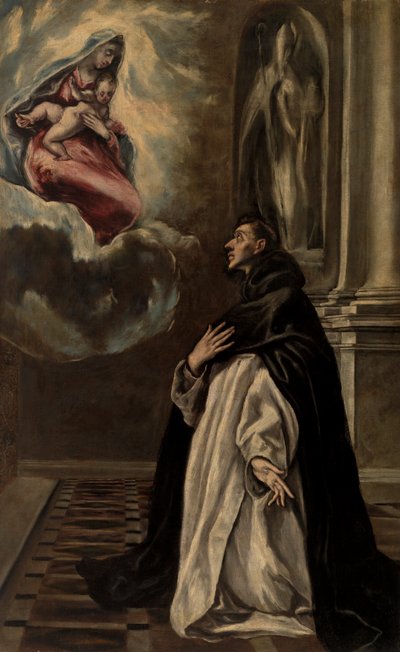 Erscheinung der Jungfrau und des Kindes vor dem heiligen Hyazinth von El Greco (Domenikos Theotokopoulos)