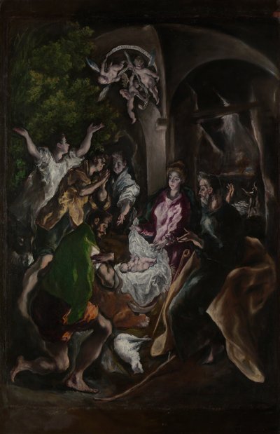 Die Anbetung der Hirten, ca. 1605-10 von El Greco