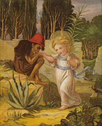 Ein kleines lächelndes Kind, das eine strahlende Krone trug von Eleanor Fortescue Brickdale