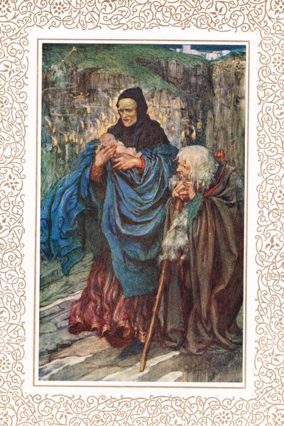 Das Kleinkind Arthur wird gefunden..., Illustration aus 