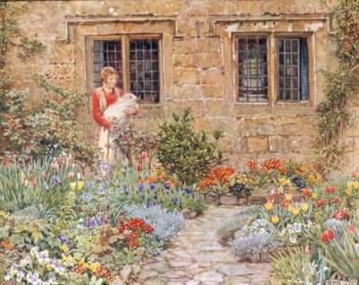 Mutter und Kind in einem Blumengarten von Eleanor Fortescue Brickdale