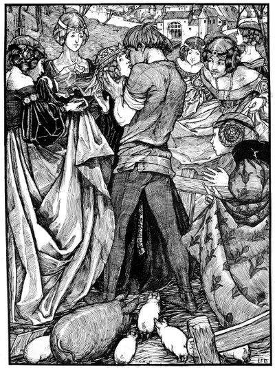 Die Prinzessin und der Schweinehirt, 1898 von Eleanor Fortescue Brickdale