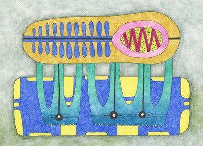 Verspielter abstrakter Mechanismus von Elena Khomutova-Miller