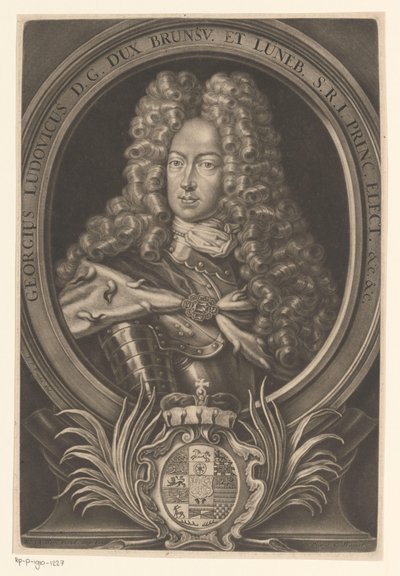 Porträt von Georg Ludwig, König von Großbritannien und Irland von Elias Christopf Heiss