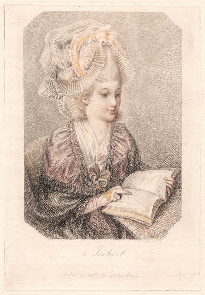 Ein Porträt (Junge Frau, die ein Buch liest) von Elias Martin
