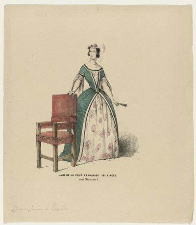 Dame des französischen Hofes, 16. Jahrhundert, unter Franz I. von Elias Spanier
