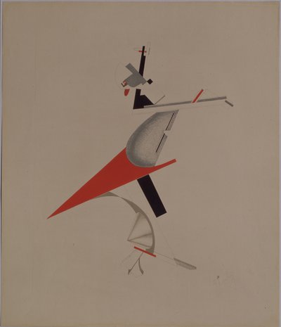 Raufbold. Figurine für die Oper Sieg über die Sonne von A. Krutschenych, 1920-1921 von Eliezer Markowich Lissitzky