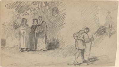 Sohn und der Esel, ca. 1859 von Elihu Vedder