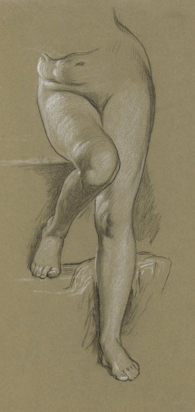 Studie für Figur des Glücks. Kamin von Elihu Vedder