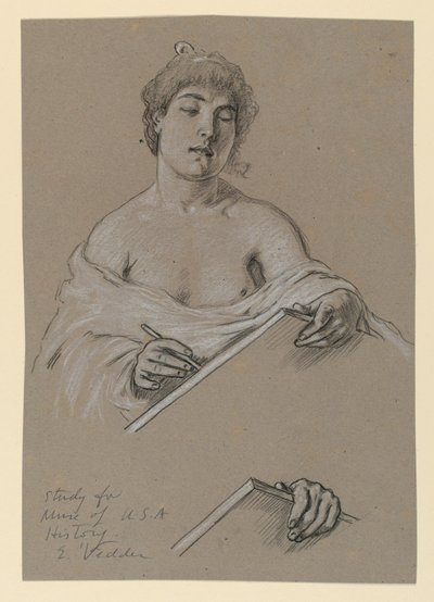 Studie für "Muse der Geschichte" von Elihu Vedder