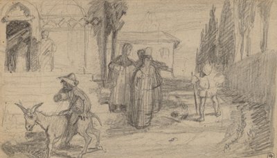 Das Gleichnis vom Müller und dem Esel, ca. 1859 von Elihu Vedder