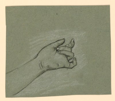 Studie des Handgelenks und der linken Hand von Elihu Vedder