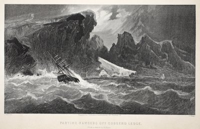 Abschied von Godsend Ledge, Illustration aus der zweiten Grinnell-Expedition auf der Suche nach Sir John Franklin, 1856 von Elisha Kane