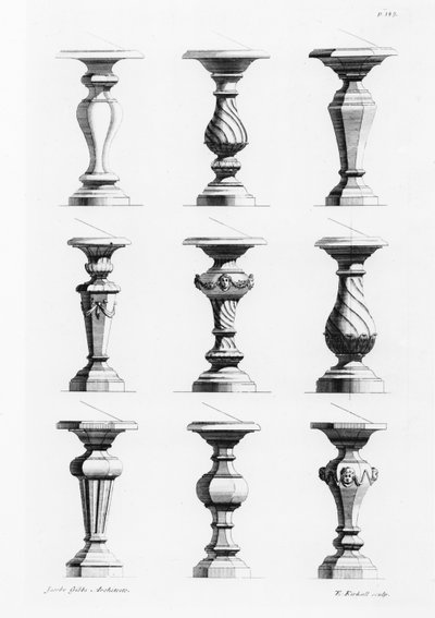 Sockel, aus Ein Buch der Architektur, von James Gibbs (1682-1754), veröffentlicht 1739 von Elisha Kirkall