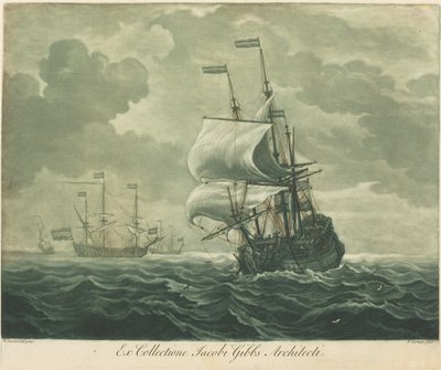 Schifffahrtsszene aus der Sammlung von Jacob Gibbs, 1720er Jahre von Elisha Kirkall