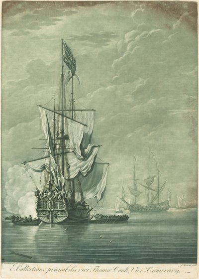 Schifffahrtsszene aus der Sammlung von Thomas Cook von Elisha Kirkall