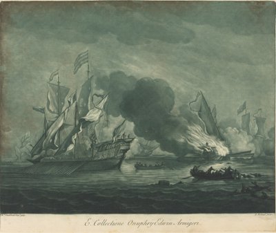Schifffahrtsszene aus der Sammlung von Onuphrij Edwin von Elisha Kirkall after Willem van de Velde the Elder