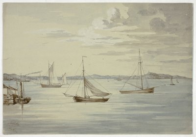 Blick auf Inchkeith und die Inseln des Firth of Forth von Granton von Elizabeth Murray