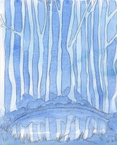Ein tiefer Teich in einer Waldlichtung ist wie das Geheimnis der Gottheit. Es ist unergründlich, aber wir können trotzdem 