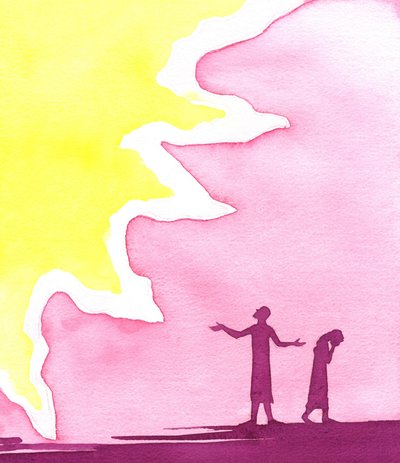 Adam und Eva werden aus dem Paradies vertrieben, 2001 von Elizabeth Wang