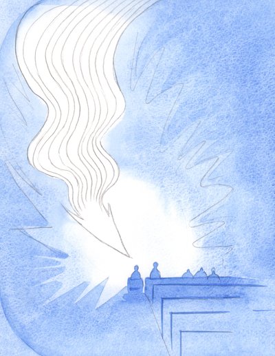 Bei der Heiligen Kommunion stieg eine große Flamme, wie ein Pfeil, herab. Christus war in der Kraft Seines Geistes, dem Leben des Vaters, in Seiner eigenen Liebe angekommen von Elizabeth Wang