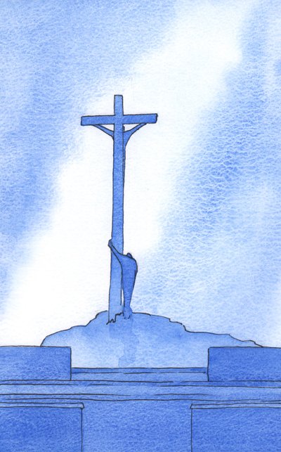 Bei jeder Messe stehen wir neben dem gekreuzigten Christus zu unserer Erlösung von Elizabeth Wang