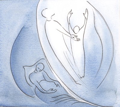 Im Moment des Todes wird die Seele, die in Christus stirbt, mit Ihm emporgehoben und zum Vater getragen von Elizabeth Wang