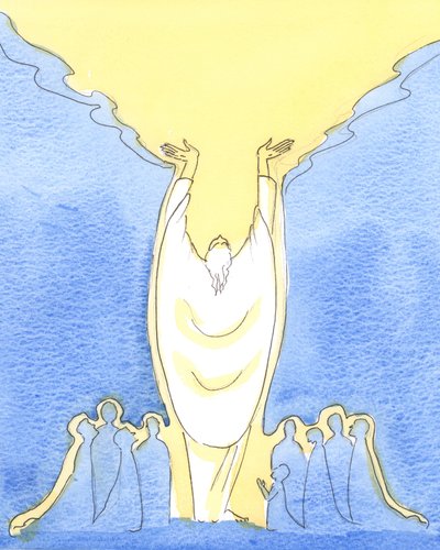 Weil Jesus Christus sowohl Gott als auch Mensch ist und bei der Messe unter uns gegenwärtig ist. von Elizabeth Wang