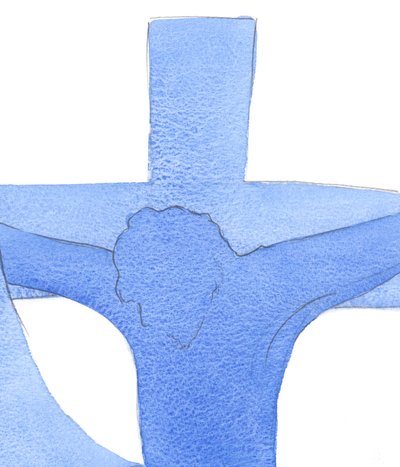 Christus hängt am Kreuz, in Qualen von Elizabeth Wang