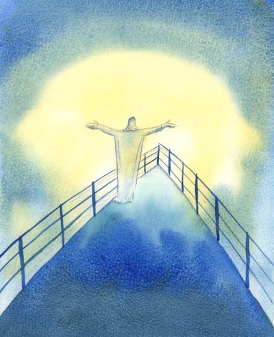 Christus ist während des Heiligen Messopfers bei seiner Kirche und betet für uns. von Elizabeth Wang