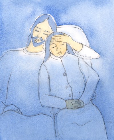 Christus liebt es, Seine Freunde in der Heiligen Kommunion willkommen zu heißen von Elizabeth Wang