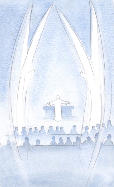 Christus, unser auferstandener Herr, war in uns gegenwärtig, in seiner Herrlichkeit und Macht, bewacht von seinen heiligen Engeln von Elizabeth Wang