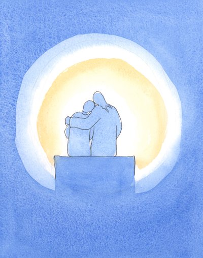 Christus sitzt neben uns in der 
